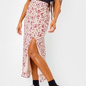 NWT Blush Printed Midi Skirt